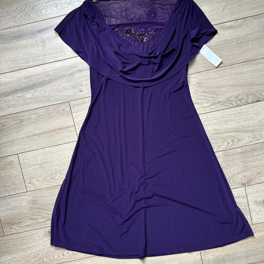 Bnwt purple beaded dress with